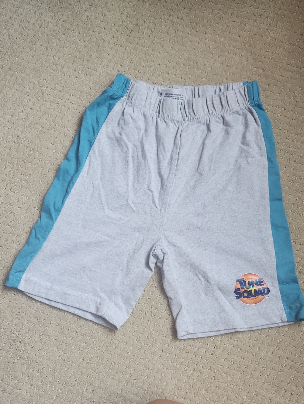 ❤️3/$15❤️Tune Squad Light Gray & Teal Kids Athletic Shorts